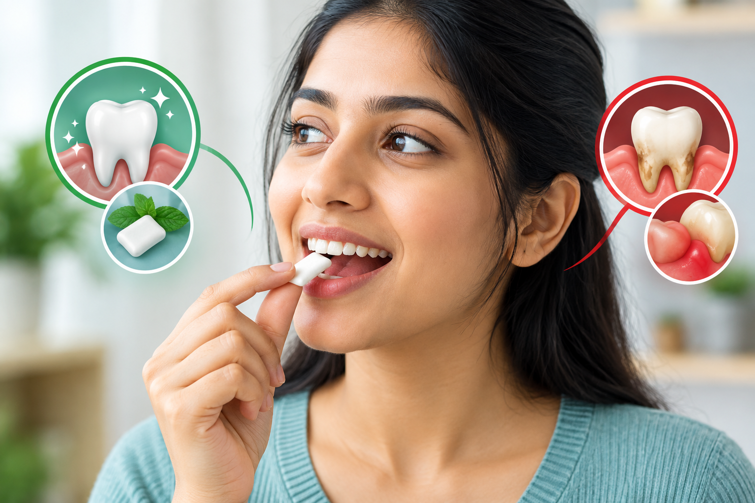Chewing gum and teeth